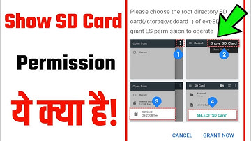 Please choose the root directory SD Card (storage/sdcard1) of ext-SDCard grant ES permission operate