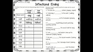 inflectional endings