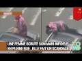 Une femme jalouse scrute son mari infidèle et se bagarre avec lui en pleine rue