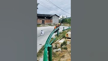 Install metal guardrails along the road