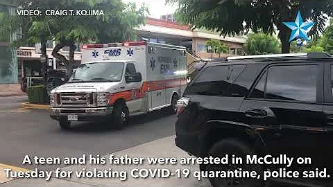 Son and father arrested at McCully Shopping Center...