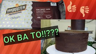 VanhautenProfessionalセミスイートチョコレートのレビュー|| Giftcakesmnl_ ||ガナッシュの作り方