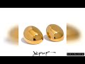 Yhpup Irregular Round Smooth Stainless Steel Metal Trendy Stud Earrings Rust Proof Texture Simple St