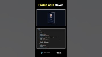 Profile Card Hover Effect Using HTML and CSS #profilecard #card #webdesign