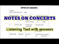 Notes on concert ielts listening test