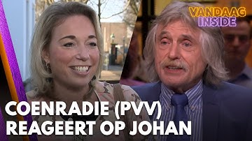 PVV-staatssecretaris Coenradie reageert op compliment van Johan | VANDAAG INSIDE