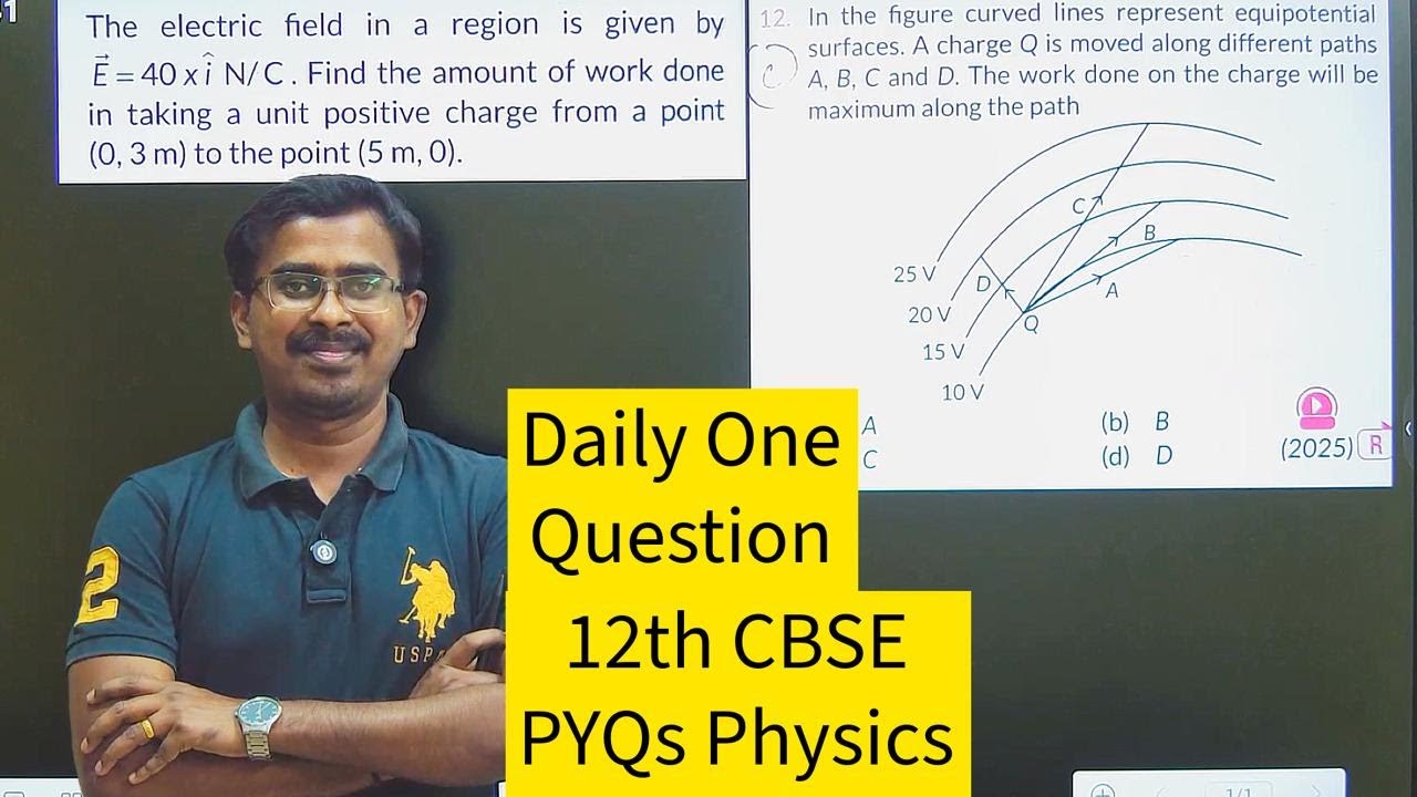 🔴 CH 2 BOARD EXAM QUESTIONS Physics | Daily One Question & CBSE pyqs Class 12 🔥
