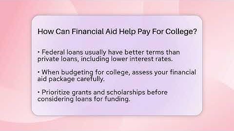 How Can Financial Aid Help Pay For College? - Your Guide to Budgeting