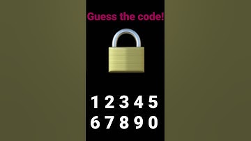 Guess the code! #guess #code #lock