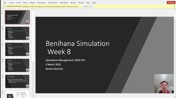 Benihana Simulation full presentation with video  Declan Kearney