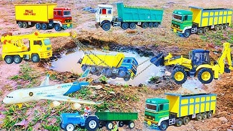 Heavy 😱 TATA Tipper Tractor Speed Accident | Mud Road Pulling Out Ford Tractor JCB6CX ? Jcb Toy