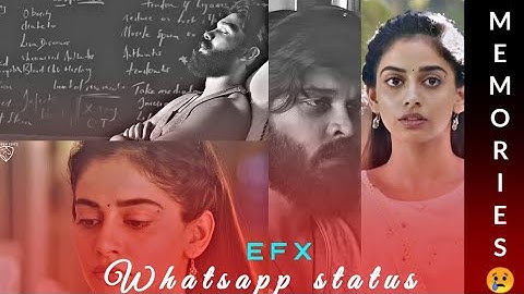 Aditya Varma Sad 😢 memories Efx Whatsapp status in Tamil 💔