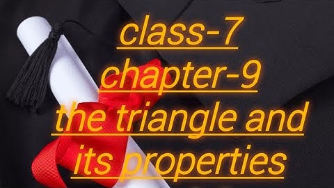 The triangle and its properties class 7 ex-9.2 part2| chapter-9 | pc mathematic tutor
