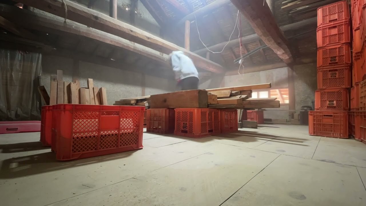 #14　【五風縁】屋根裏に灯りがついた日｜掃き掃除と端材の整理