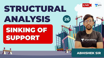 Sinking of Support | Lec 26 | Structural Analysis | GATE CE Exam | Abhishek Sir