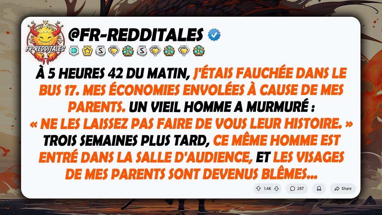 Mon riche grand-père s'est assis à côté de moi dans le bus. Je ne l'ai pas reconnu jusqu'à ce qu'il…