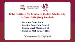 Doha Institute for Graduate Studies Scholarship 2026 (Fully Funded)