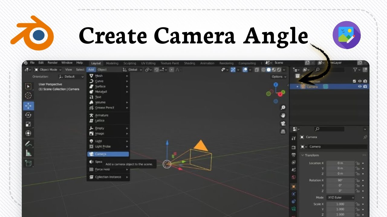 How to add a camera in Blender (View Setup) - YouTube