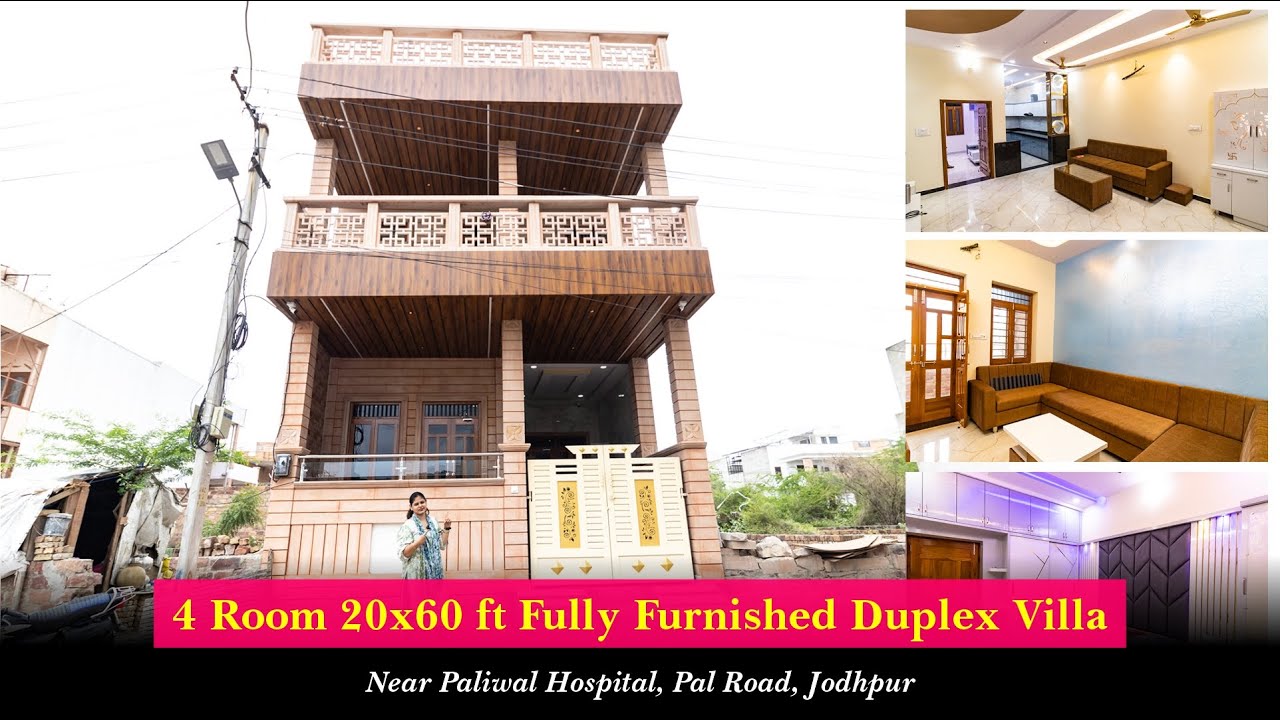 🏡 4 Room Fully Furnished Duplex Villa for Sale | Pal Road, Jodhpur | Ready to Move In |