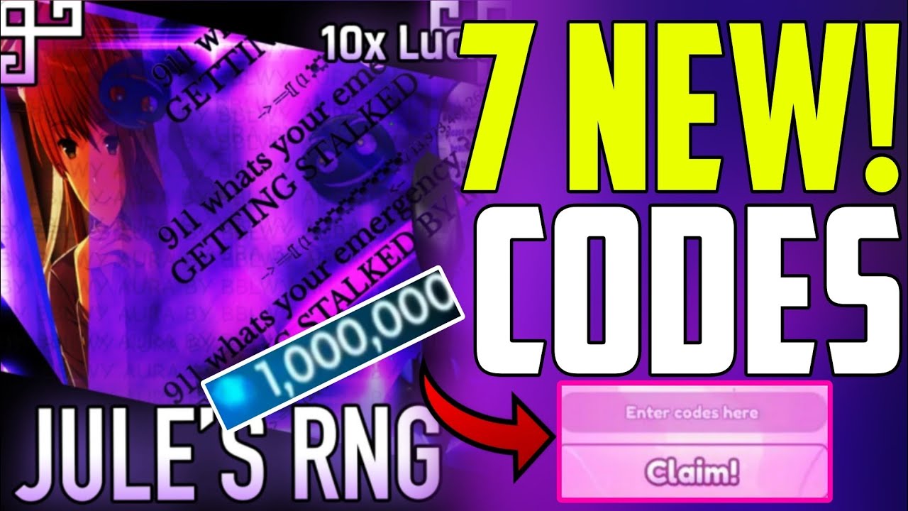 ⚠️APRIL💥UPDATE⚠️ALL WORKING CODES FOR JULES RNG IN 2025 - ROBLOX JULES ...