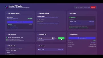 Somnia NFT Auction House - Real-time Bidding with Data Streams | Hackathon Demo
