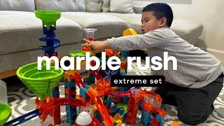 Sebby builds Vtech Marble Rush Extreme Set | #vtechtoys #marblerush #stem #stemkids