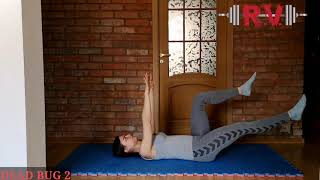 3 Pratimonegyvas Vabalas Variacijos 3 Dead Bug Exercise Variations