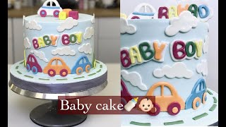 ساره كيك/ كيكة مولود _ baby boy cake