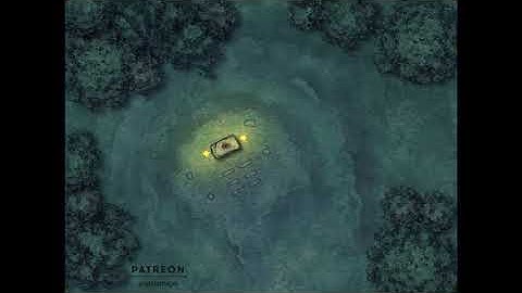 Ritual Hill battlemap for D&D, Pathfinder or other TTRPGs using Fantasy Grounds for LOS