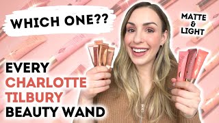 🔥EVERY CHARLOTTE TILBURY WAND!🔥 WHICH ONE?? SWATCHES & DEMOS OF EVERY SHADE | MATTE BLUSH WAND