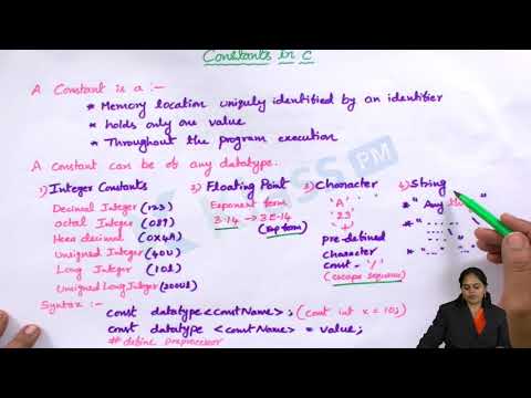 MT 14 Constants in C | unit-1 | c-language | Engineering | KlassPM