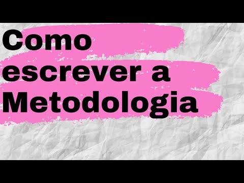 O que escrever no MÉTODO/METODOLOGIA de um projeto, artigo ou Trabalho de Conclusão de Curso -TCC?