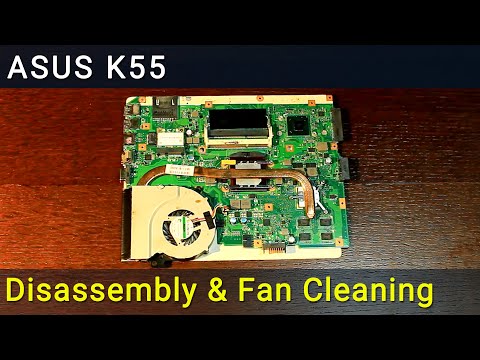Как разобрать и почистить ноутбук Asus K55