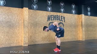 Remo 2 dumbbell,db\/kettlebell,kb. Row 2 dumbbell,db, mancuernas\/kettlebell,kb.