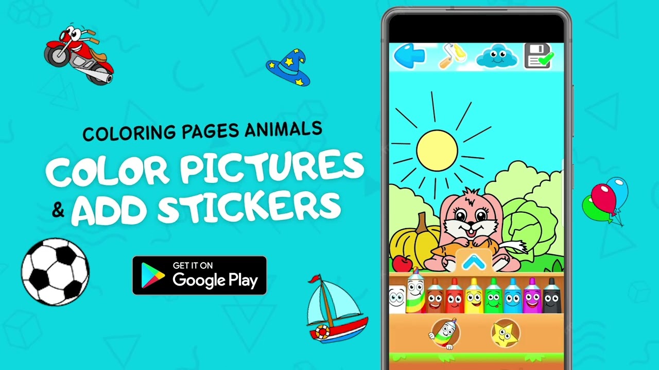 Animal coloring pages - YouTube