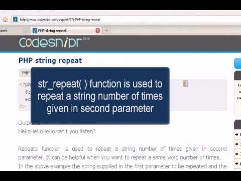 PHP Tutorial : string repeat