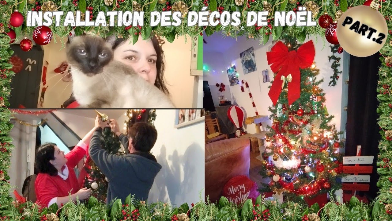 Deuxième partie de l'installation des décos de Noël🎄 🧑‍🎄      #christmas #couple #2025 #cats #magic 