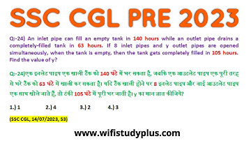 An inlet pipe can fill an empty tank in 140 hours while an outlet pipe drains a completely filled