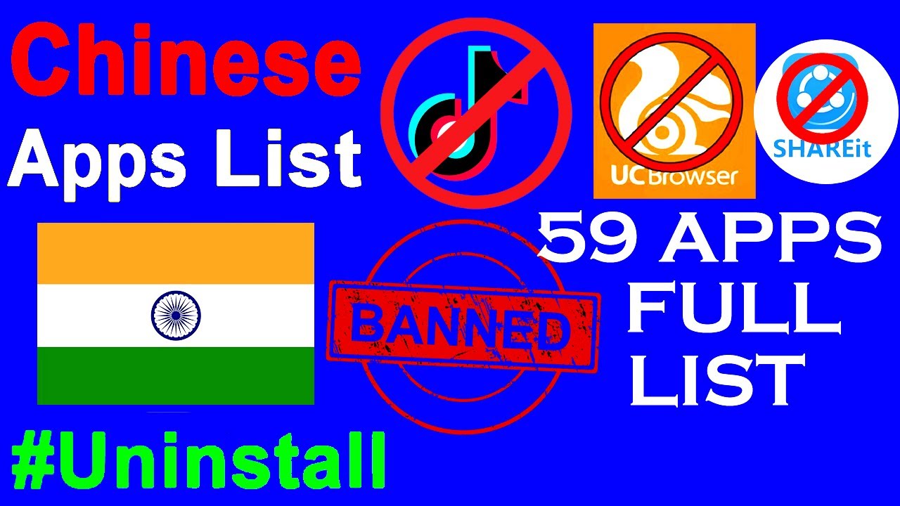  Indian Government Banned Apps List china App Ban In India China 