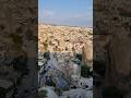 Утренняя Каппадокия, вид на каменный город с горы. Cappadocia at the sunrise, Turkey stone town.