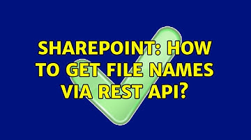 Sharepoint: How to get file names via REST API?