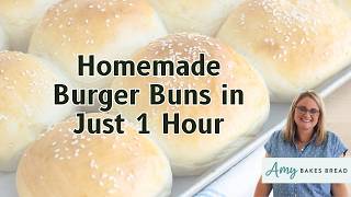 Homemade Burger Buns in Just 1 Hour
