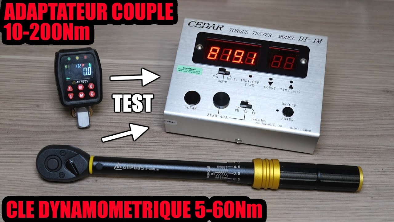 je teste un adaptateur de couple numérique et une clé dynamométrique — free download