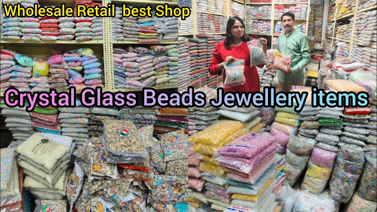 Crystal Glass Beads Limitatation Jewellery items,Kinari Bazar Chandni Chowk, Laxmi tevar Vlogger 