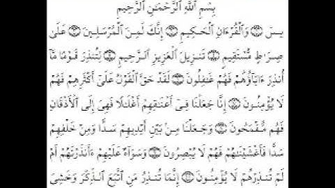 سورة يس بصوت الشيخ ياسر سلامة حدر