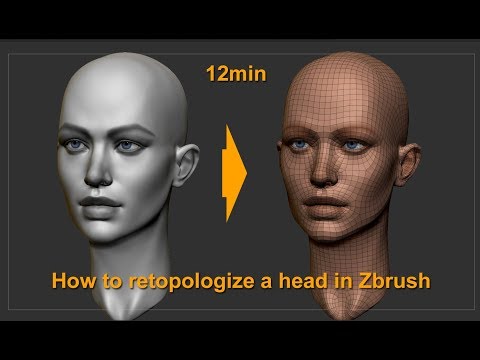 Quick and easy retopology of head in Zbrush (with bonus UV mapping)