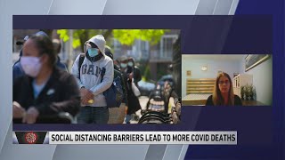 Social distancing barries leading to more COVID deaths University of Illinois Chicago research shows