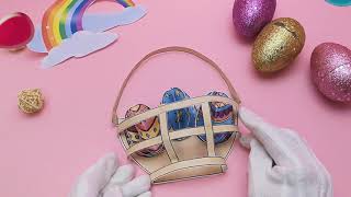 ПАСХАЛЬНИЙ КОШИК 3D листівка своїми руками| DIY| Туторіал як зробити листівку на Великдень за 10хв
