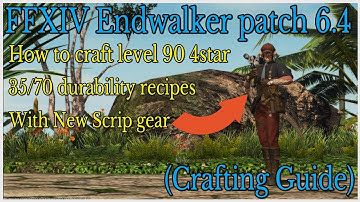 How to craft level 90 4 star recipes with the new scrip gear