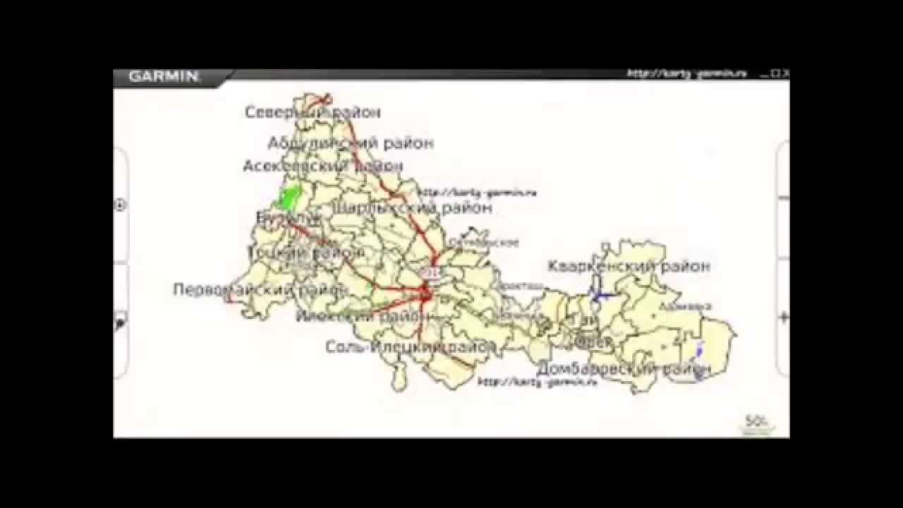 Карта оренбургской области с районами и деревнями и дорогами и реками и озерами